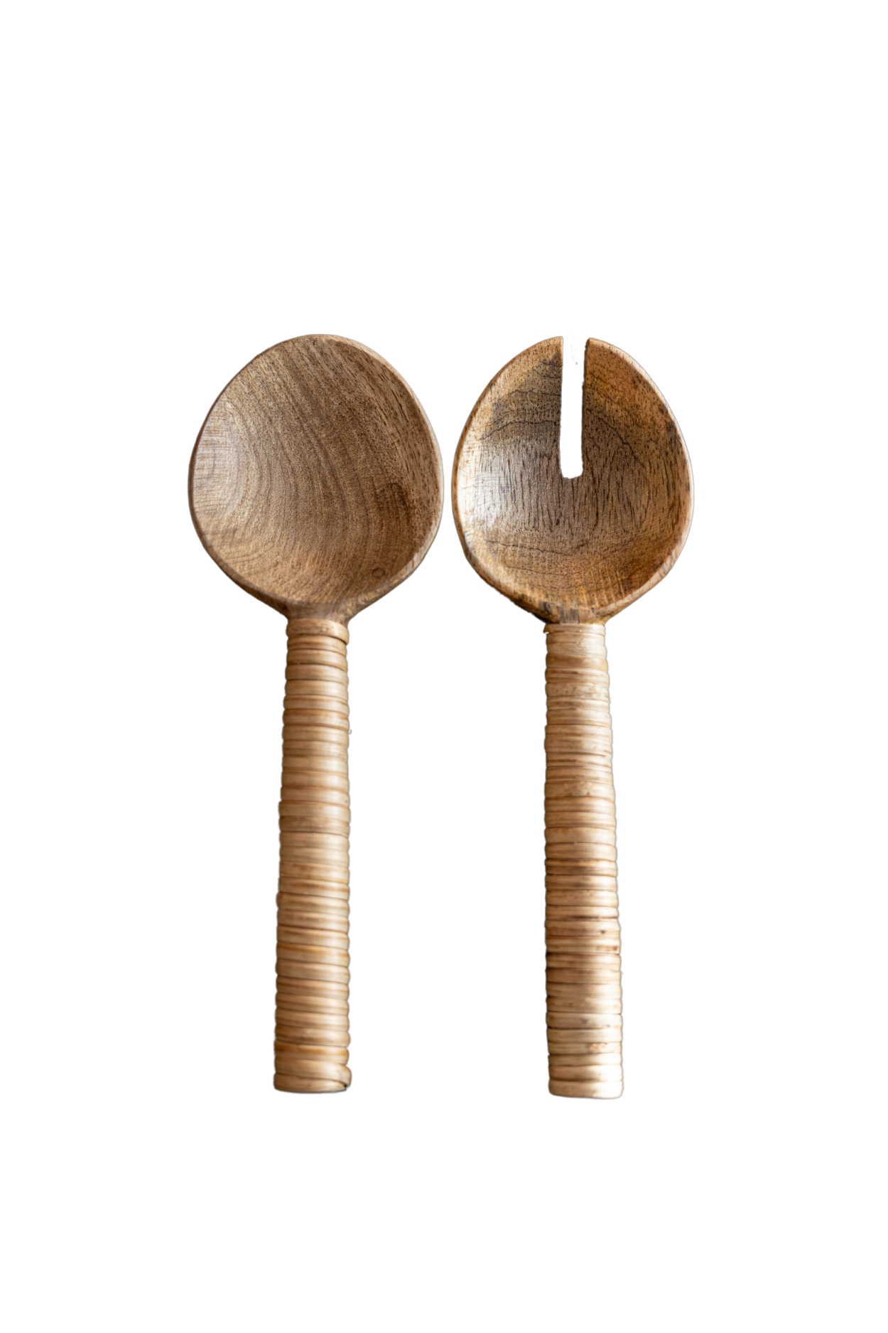 Rattan Salad Server Set
