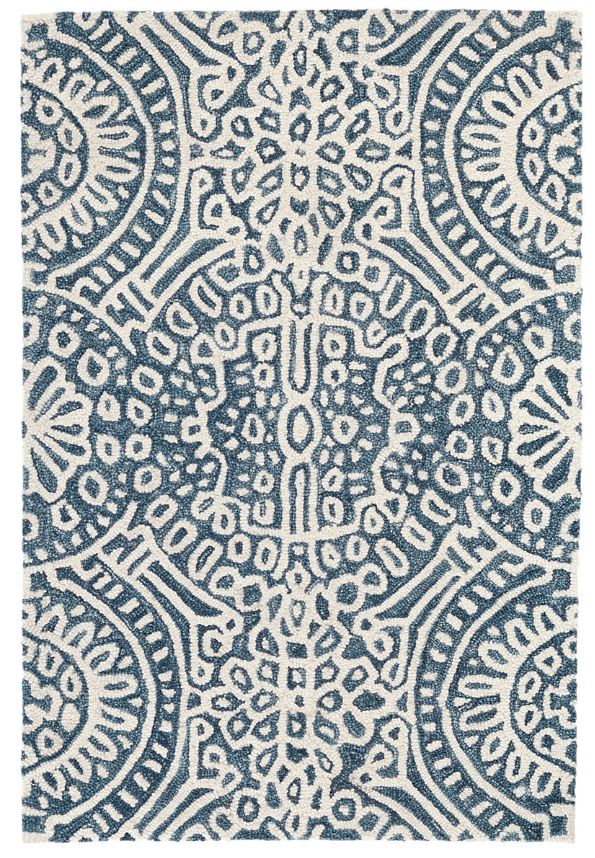 Temple Ink Hand Micro Hooked Wool Rug, 3x5