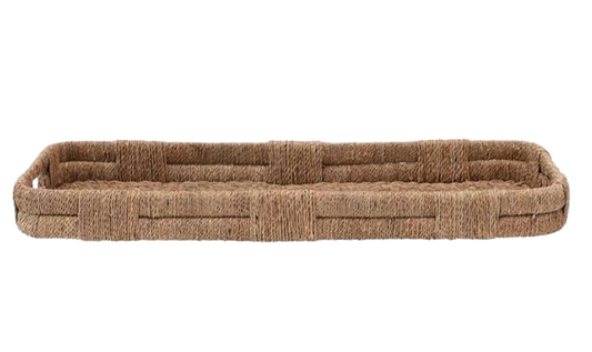 Hand-Woven Bankuan Tray w/Handles