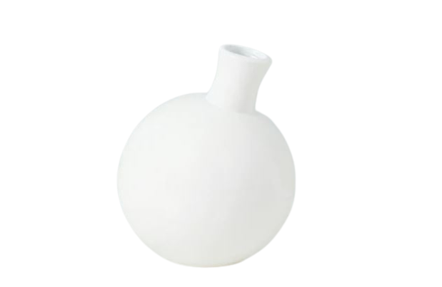 White Sphere Bud Vase