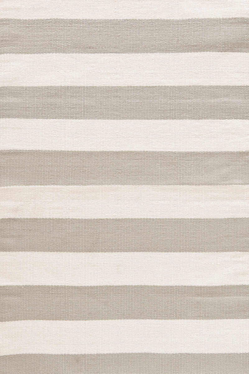 Catamaran Stripe Platinum/Ivory Handwoven Indoor/Outdoor Rug Size: 5x8