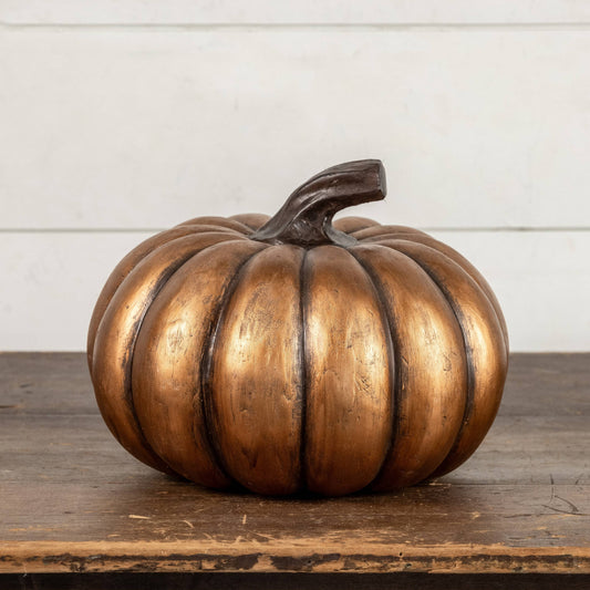9" GOLD SHORT PUMPKIN