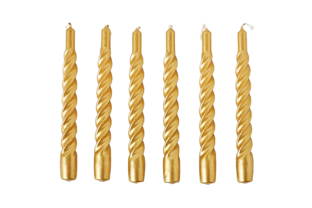 Twisted Taper Candles, Set of 2