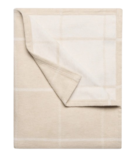 The Lightweight Windowpane Wheat Blanket