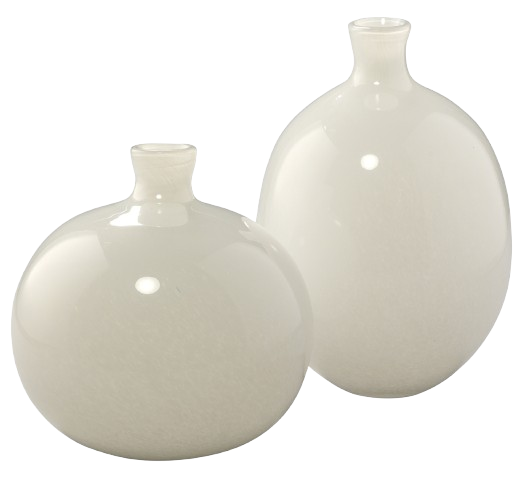 Minx Vases - White, Set of 2