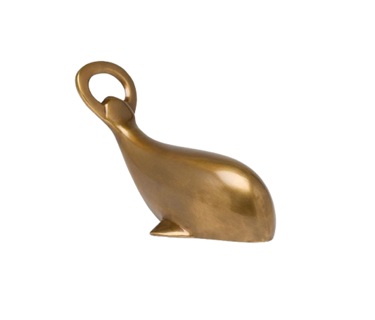Moby Antique Brass Bottle Opener