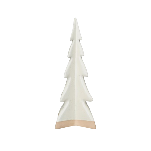 Stoneware Tree, Reactive Glaze, Cream Color & Unglazed (Each One Will Vary)