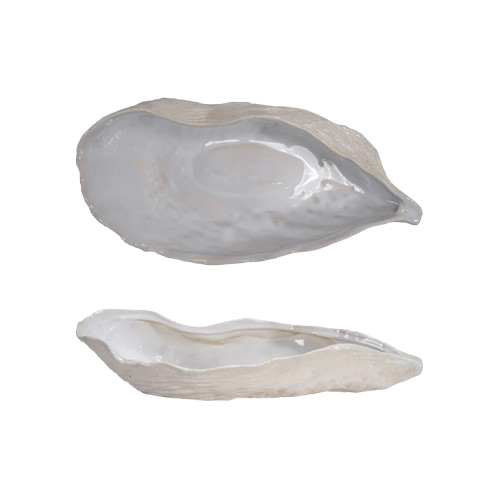 Stoneware Oyster Shell Shaped Bowl