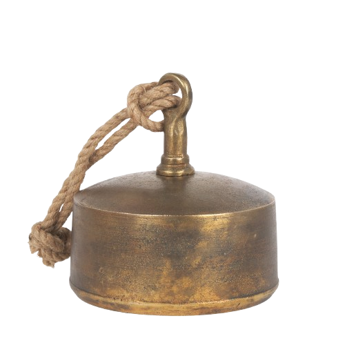 Quincy Large Gold Metal Decorative Bell Object