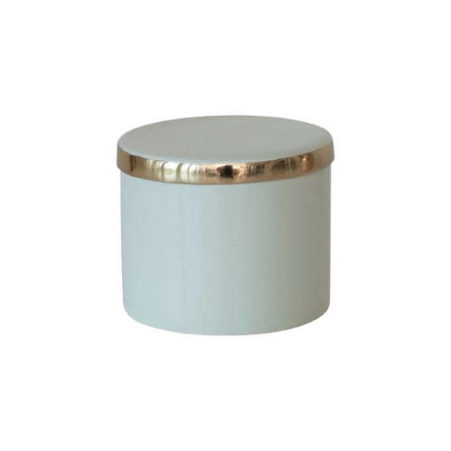 Decorative Enameled Metal Box w/ Lid