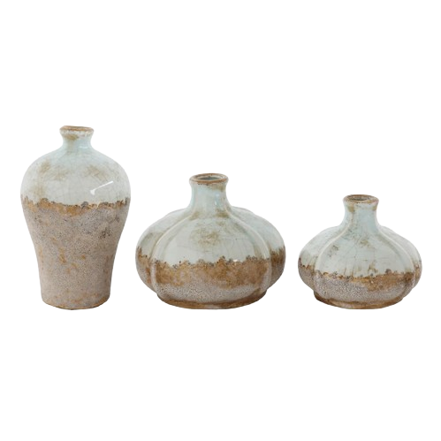 Distressed Terracotta Vases, Set of 3