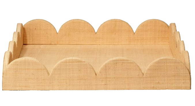 Wonderland Scalloped Tray, Natural