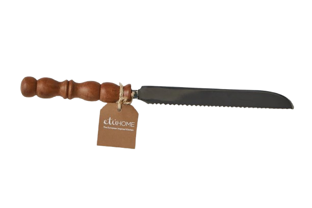Serrated Bread Knife, Wood Handle