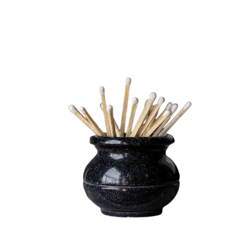 Black Marble Match Holder