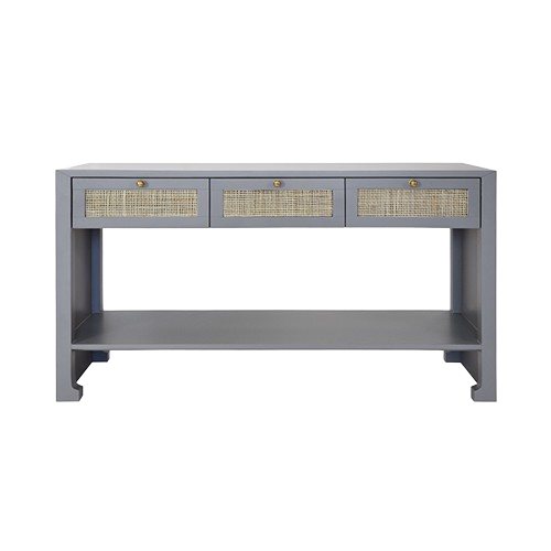Rosalind Dark Grey Lacquer Console Table