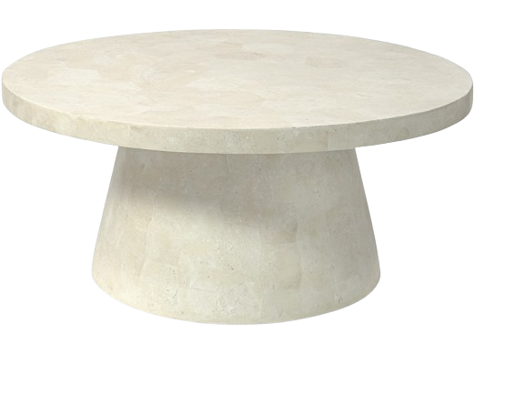 FOLEY STONE OUTDOOR COFFEE TABLE, WHITE