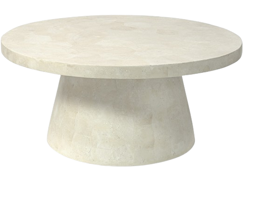 FOLEY STONE OUTDOOR COFFEE TABLE, WHITE