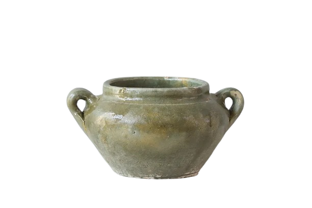 Found Green Confit Pot