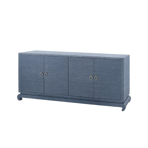 Meredith Extra Large 4-Door Cabinet, Navy Blue