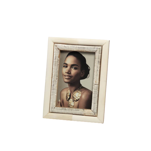 Oyster White Bone Frame 4x6