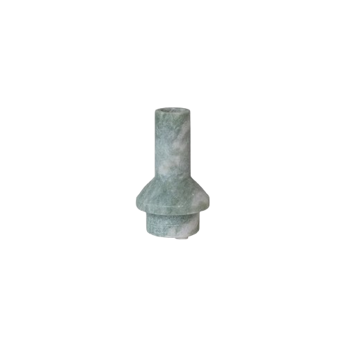 Marble Taper Holder, Green Melange