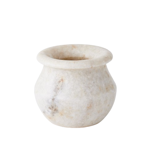 Marble Vase - Antiqued White