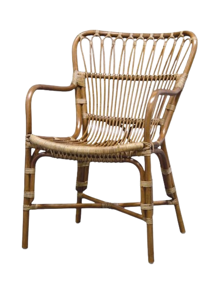 Retro Rattan Dining Arm Chair - FLOOR MODEL, sale price