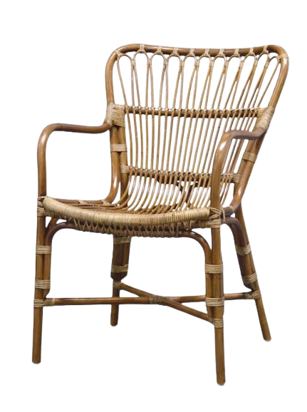Retro Rattan Dining Arm Chair