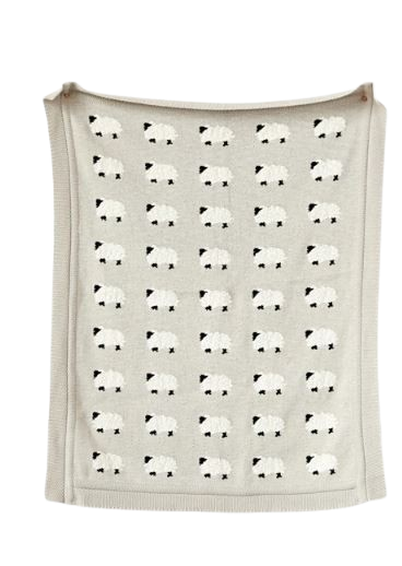 Sheep Baby Blanket- Knit
