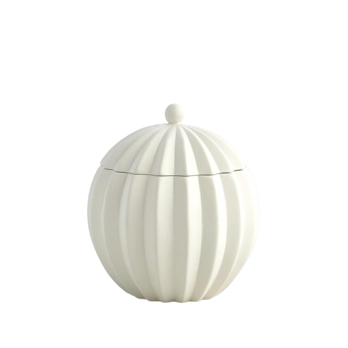 Spicchi Line Bowl w/Lid-Matte White