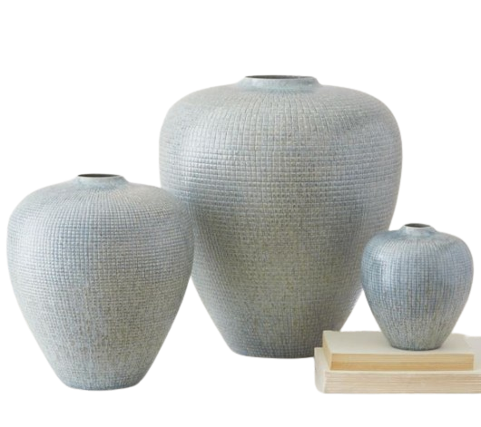 Check Bulbous Vase