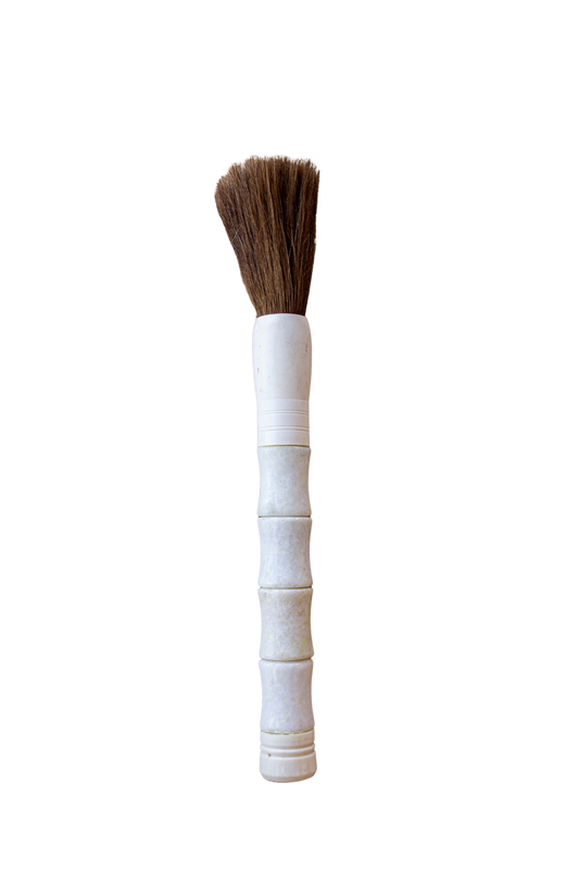 Natural Bone Calligraphy Brush Vintage Cream Pale Green
