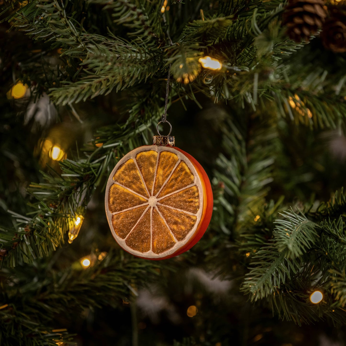 3.5" ORANGE SLICE ORNAMENT