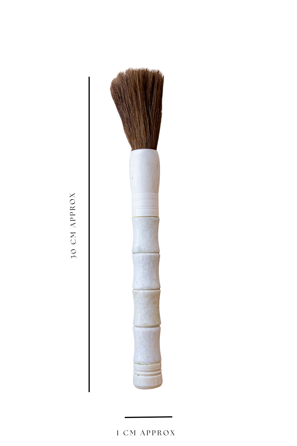 Natural Bone Calligraphy Brush Vintage Cream Pale Green