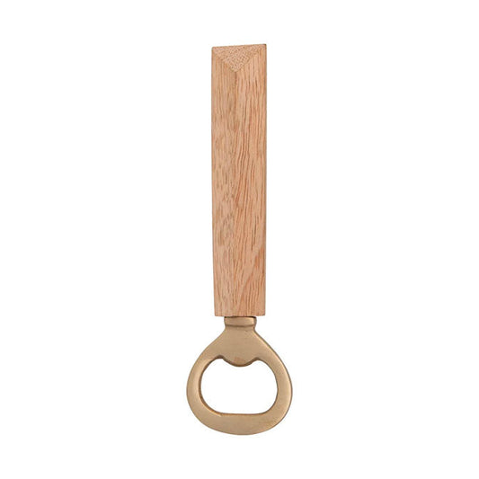 6.75"L Brass Bottle Opener with Mango Wood Handle