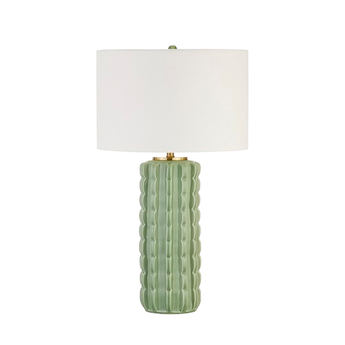 Cece Green Scalloped Table Lamp