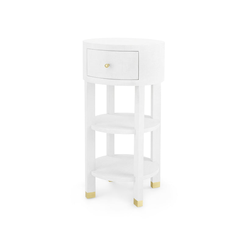 Claudette Round Table, Cream + Brass