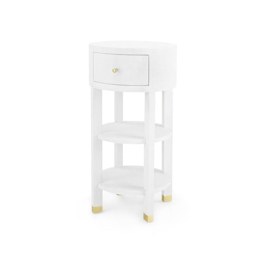 Claudette Round Table, Cream + Brass