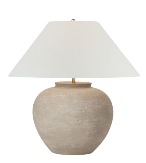 Casey Medium Table Lamp, Silt Grey Ceramic