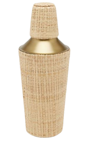 Raffia Gold Cocktail Shaker