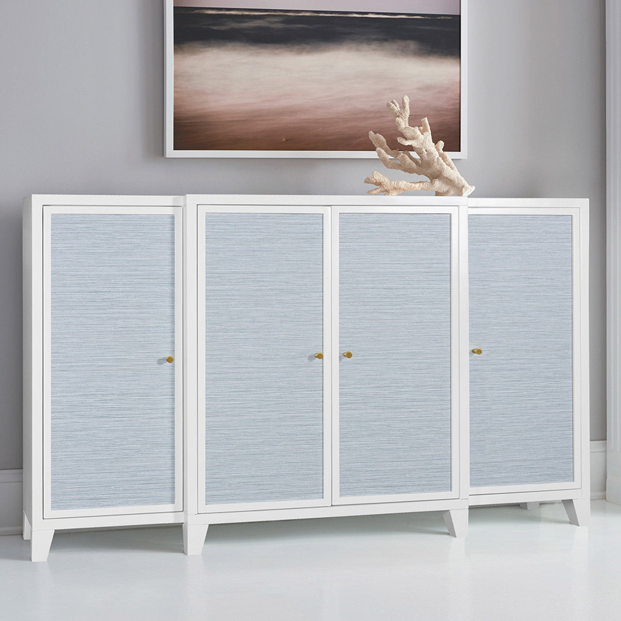 Costa Breakfront Console, Hydrangea Blue