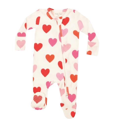 Big Hearts 2 Way Zipper Footie