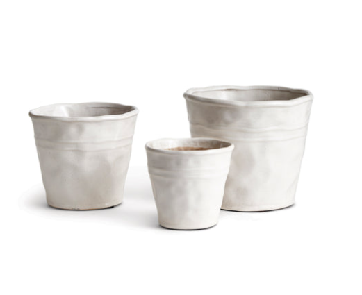 Conservatory Organic Tapered Pots, set of 3