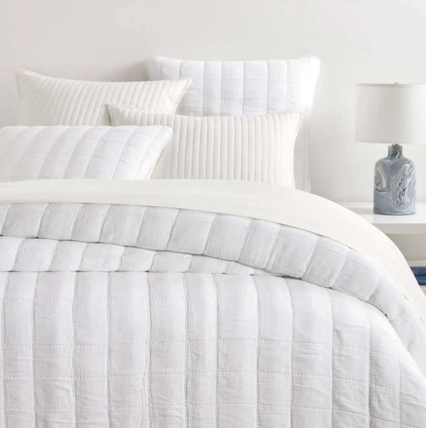 Monet Quilted Coverlet, White