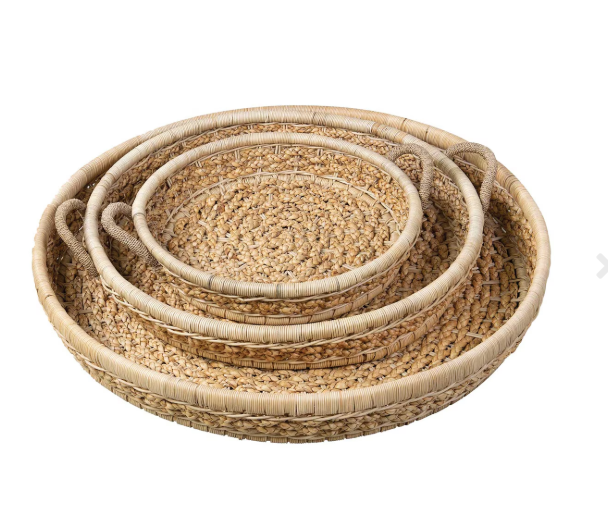 Gaia Round Woven Wall Decor Basket, Set of 3