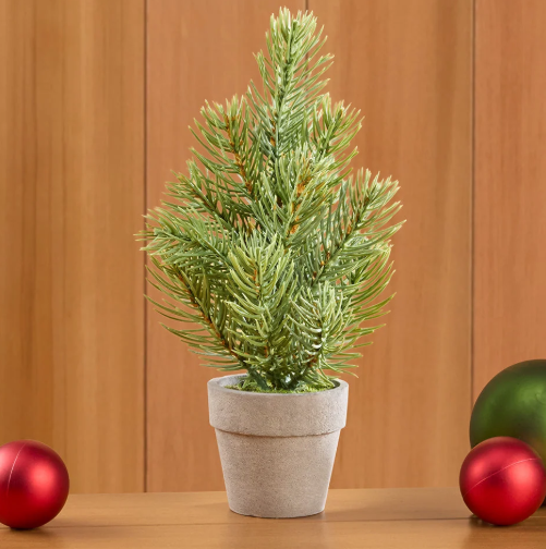 Mini Pine Tree Potted Drop-In 9"