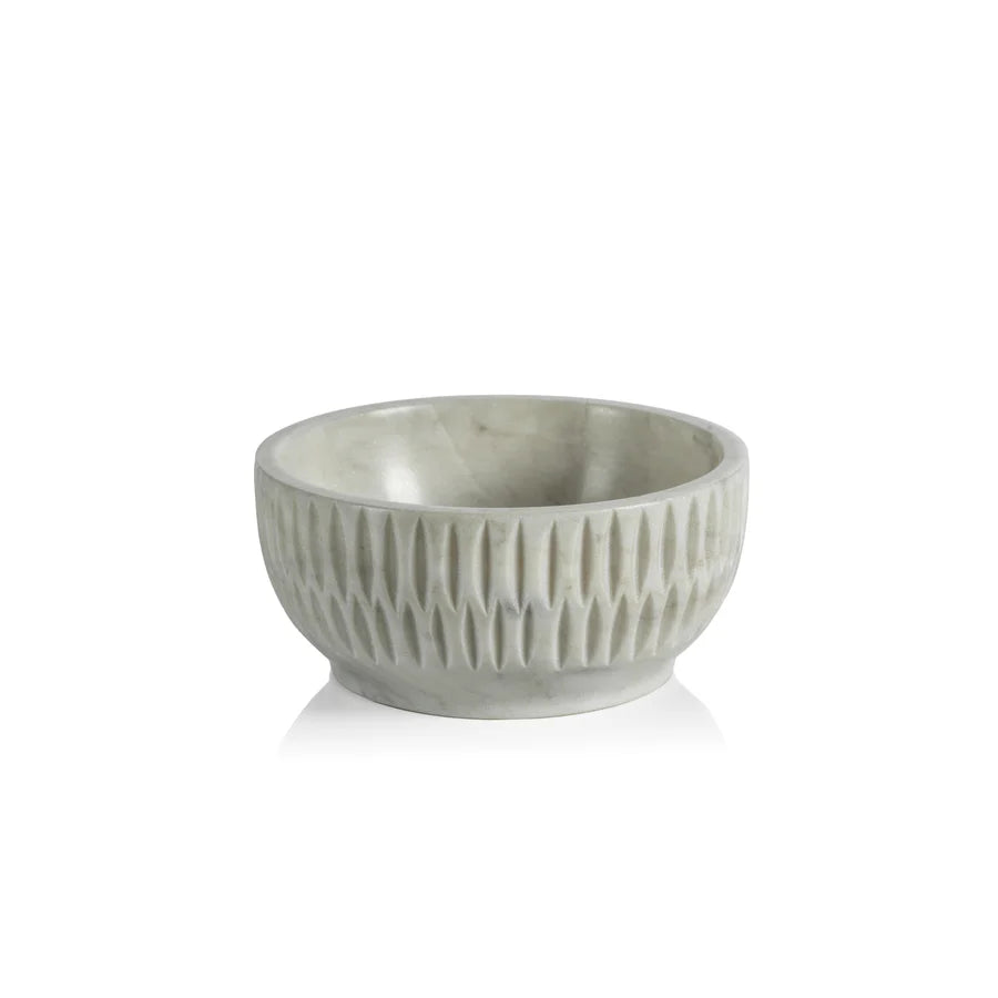 Etched Kenzi Marble Condiment Bowl