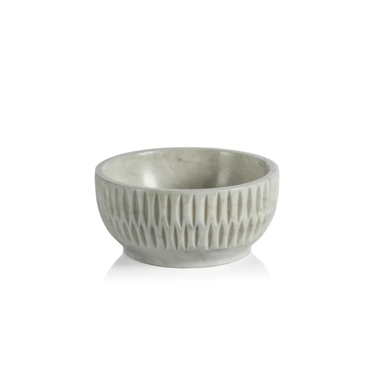Etched Kenzi Marble Condiment Bowl