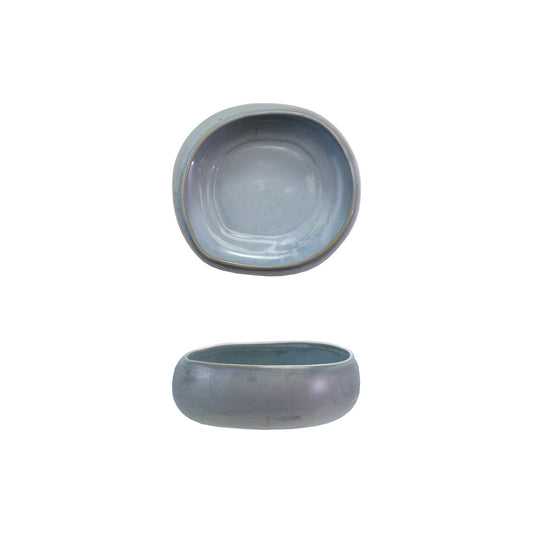 Stoneware Organic Shaped Bowl, Reactive Glaze (Each One Will Vary)