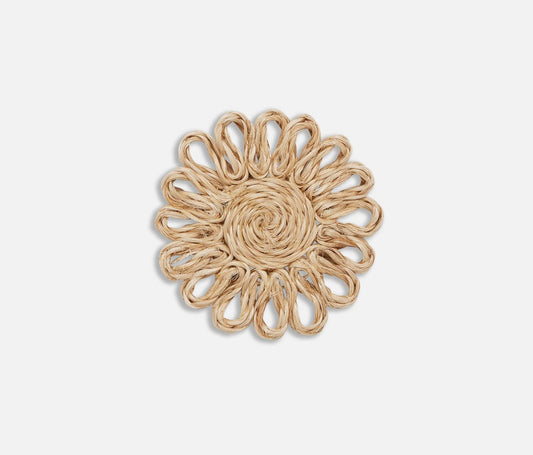 Teigan Natural Floral Coasters Abaca Boxed